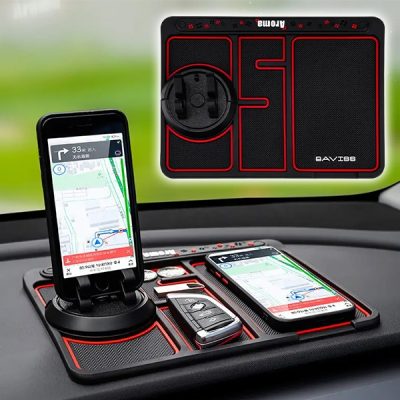 4-in-1 Armaturenbrettmatte fürs Auto - Handyhalter, leuchtende Linien | MATDOCK