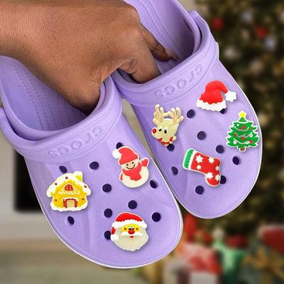 Weihnachtliche leuchtende Schuh-Anhänger (7 Stück) | SHINETAGS