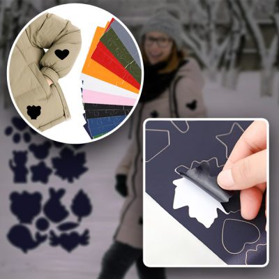 Aufklebbare stoffreparaturpflaster (8x mehrere farben) | ZAKRPKA