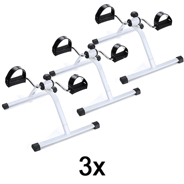 3x Mini-Pedaltrainer für Schreibtisch, Sofa und Stuhl – Arme und Beine, einstellbarer Widerstand, bis 150 kg | PEDALORA
