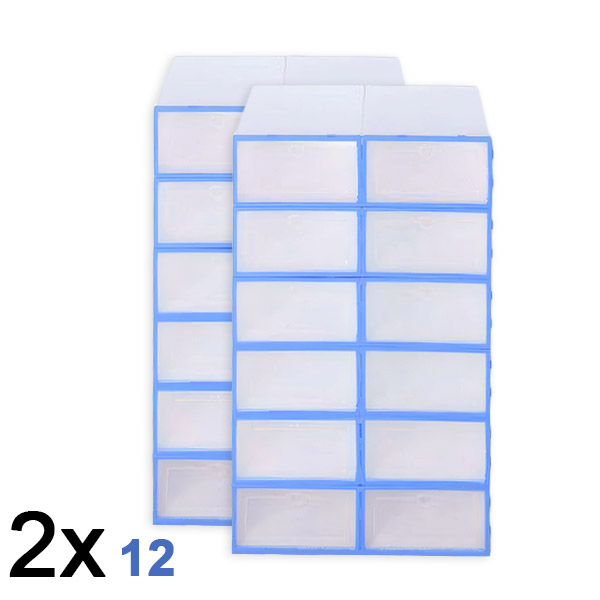 2x Schuhaufbewahrungsbox aus Kunststoff (12 Stück) | SHOEZY