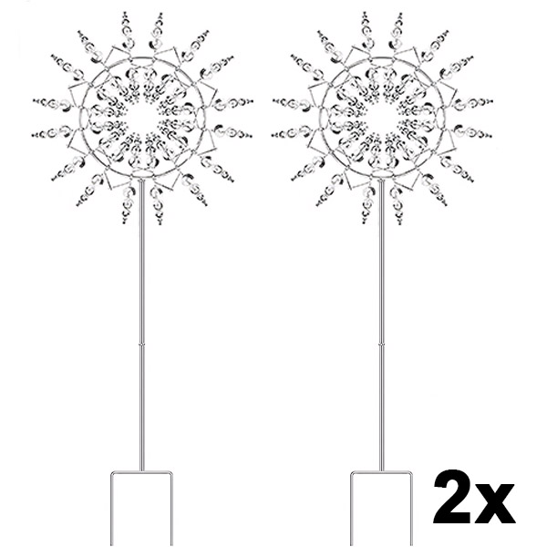 2x Kinetische Windmühle für den Gartenzauber | WINDARA