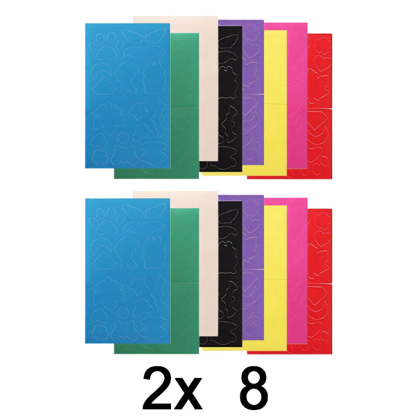 2x Aufklebbare stoffreparaturpflaster (8x mehrere farben) | ZAKRPKA