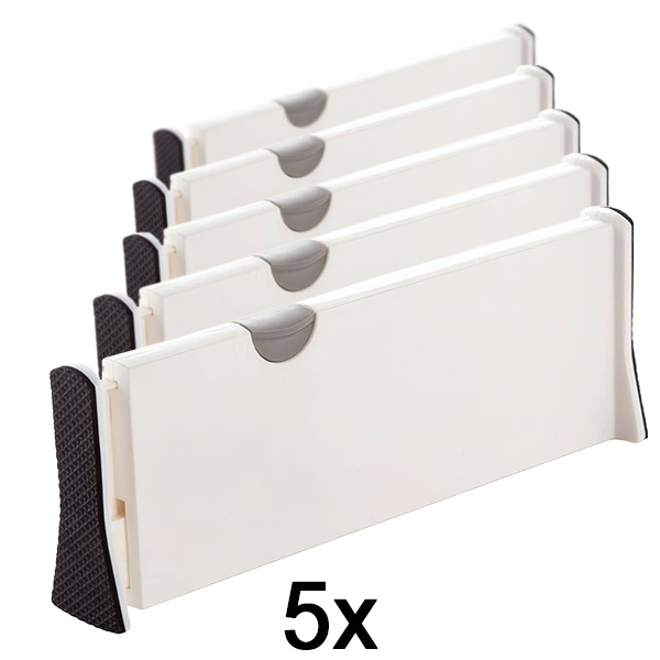 5x Verstellbare trennwand für schubladen oder regale | DIVISERINO