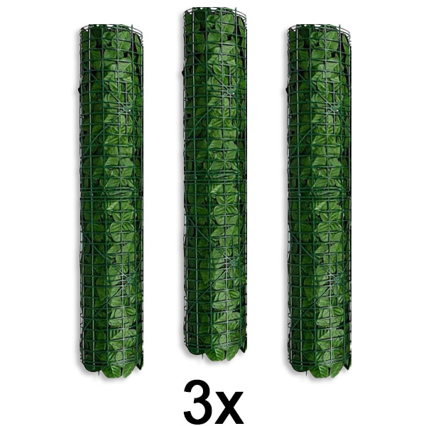 3x Sichtschutzwand mit künstlichen Blättern | LEAFPANEL 1+1 GRATIS