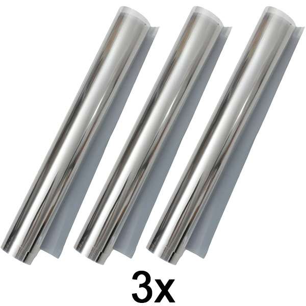 3x Spiegel-Sichtschutzfolie für Fenster – 45×200 cm, kein Werkzeug erforderlich | FOILBLISS 1+1 GRATIS