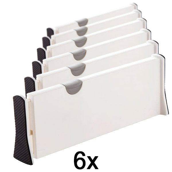 6x Verstellbare trennwand für schubladen oder regale | DIVISERINO
