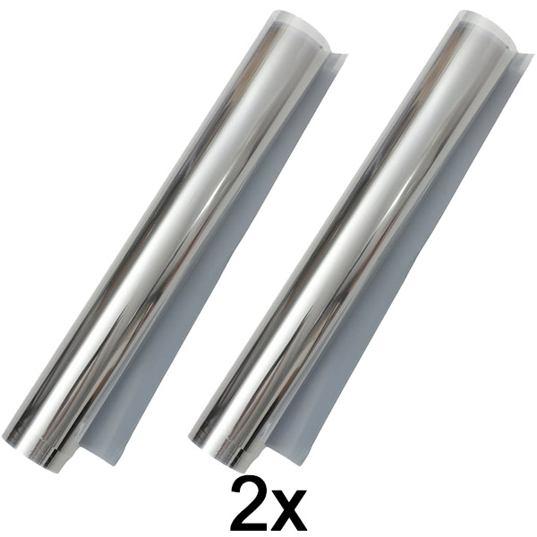 2x Spiegel-Sichtschutzfolie für Fenster – 45×200 cm, kein Werkzeug erforderlich | FOILBLISS 1+1 GRATIS