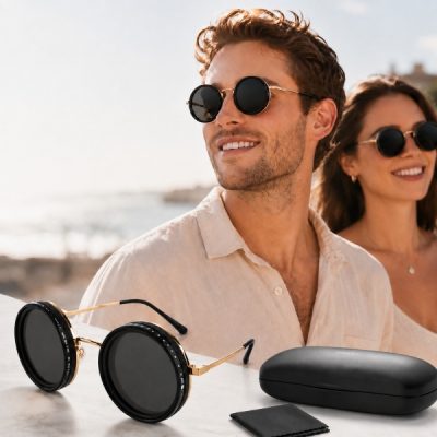 Verstellbare Sonnenbrille – 9 Tönungsstufen, UV400, Titanrahmen | TINGLAS