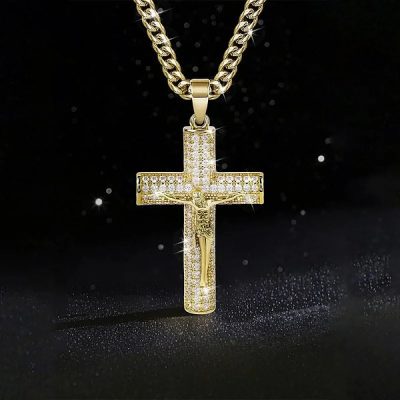 Religiöse Kreuzanhänger-Halskette | SALVATORA